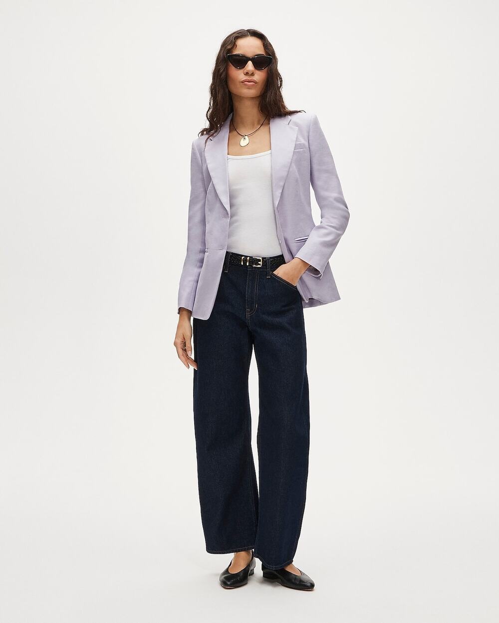 J. Crew Womens Margeaux Blazer In Stretch Linen Blend Lavender Blush Size 0P NWT